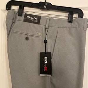 RLX - Ralph Lauren Cypress Golf Pants, Grey Heather, Flat Front, Size W33 x L30